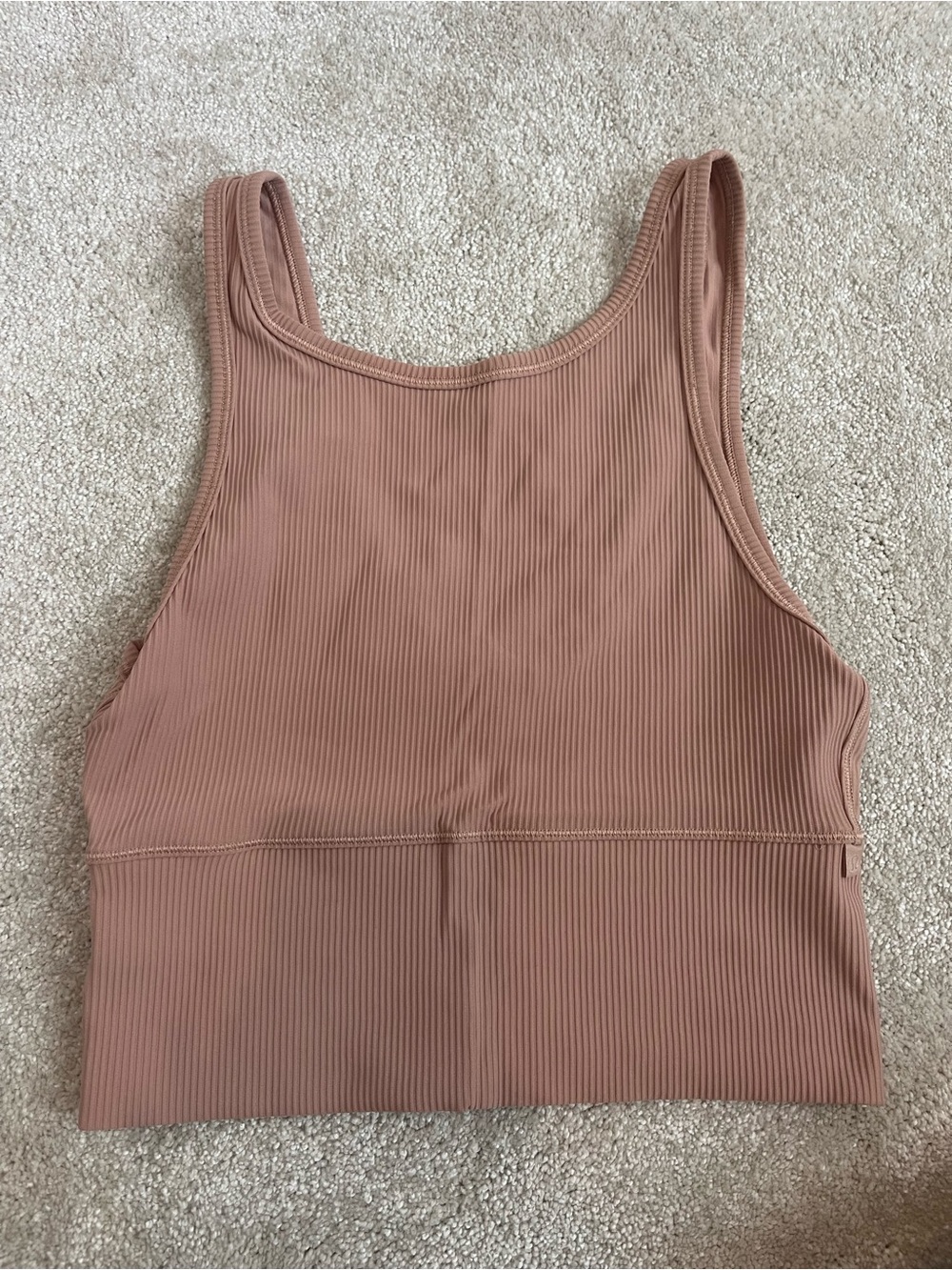 lululemon athletica Ribbed Cropped Tank Top in Dusty Rose